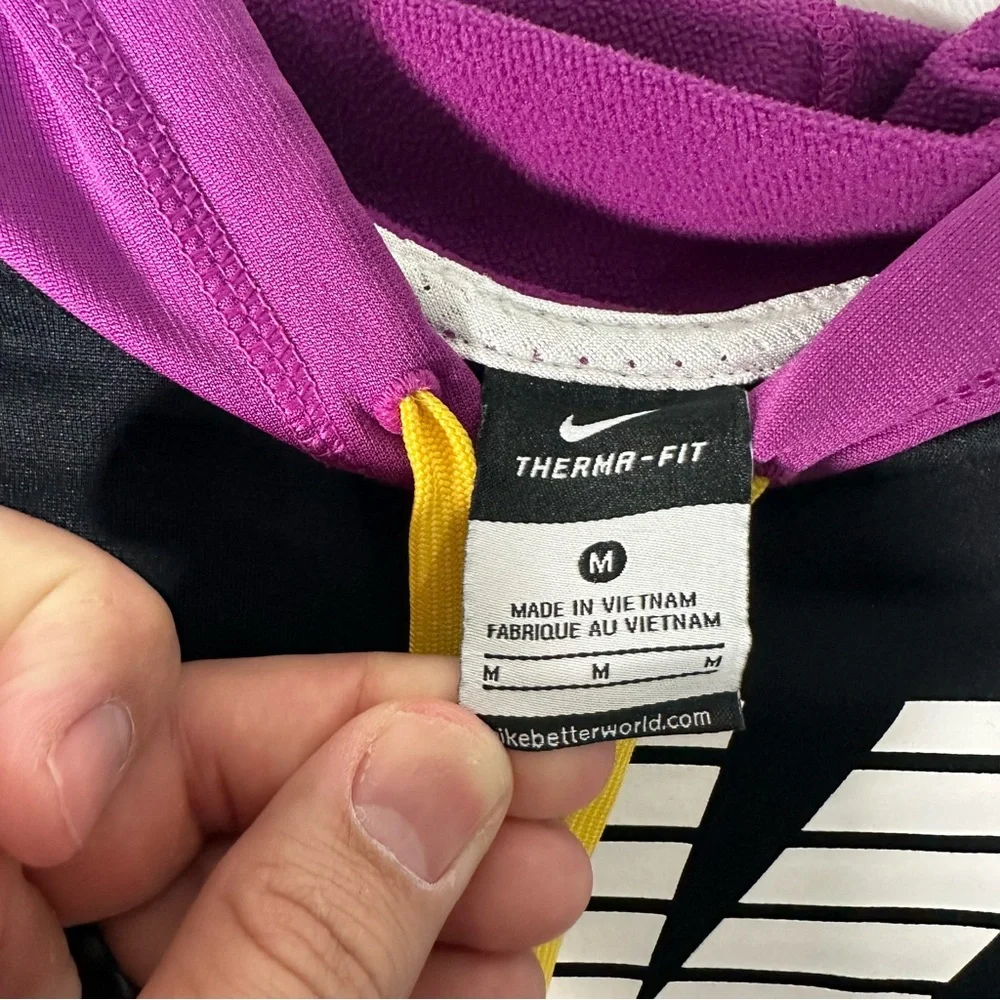 Nike Therma-Fit Colorblock Logo Sweatshirt Women’s Sz M Hoodie Logo‎ Activewear